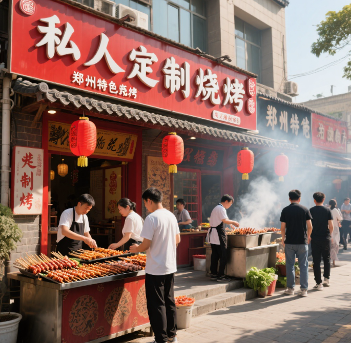 烧烤店私人定制社群服务，客户量会越来越多，形成商圈文化了